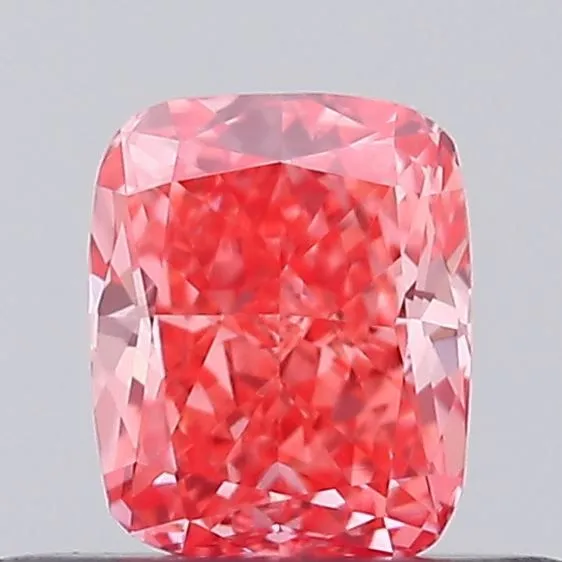 0.35ct CUSHION Fancy Vivid Pink VVS2 Coloured Lab diamond