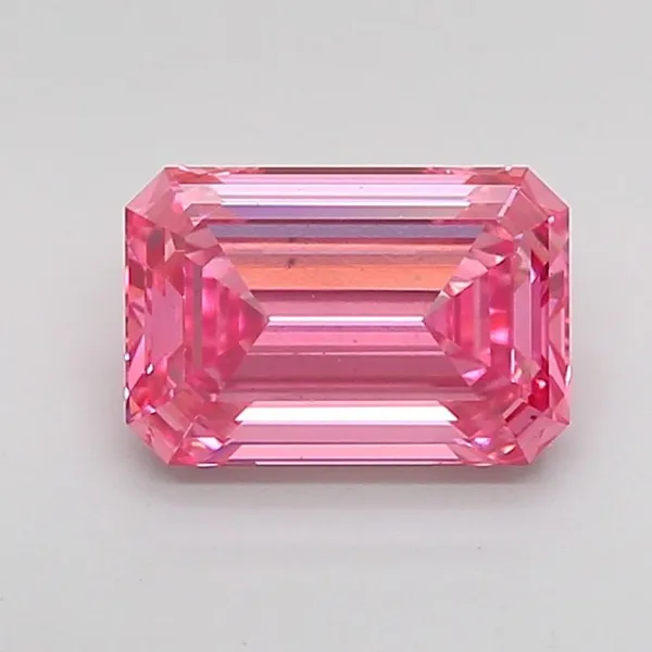 1.57ct EMERALD Fancy Vivid Pink VS2 Coloured Lab diamond
