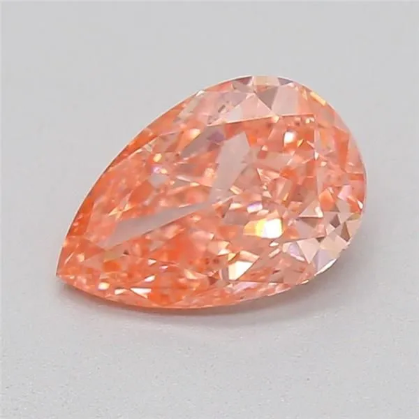0.52ct PEAR Fancy Vivid Pink VS1 Coloured Lab diamond