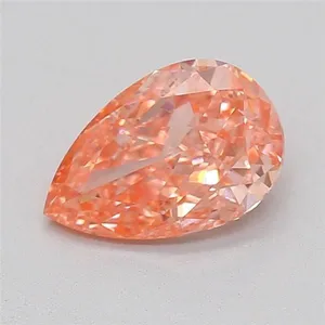 0.52ct PEAR Fancy Vivid Pink VS1 Coloured Lab diamond