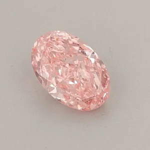 0.45ct OVAL Fancy Vivid Pink VVS2 Coloured Lab diamond
