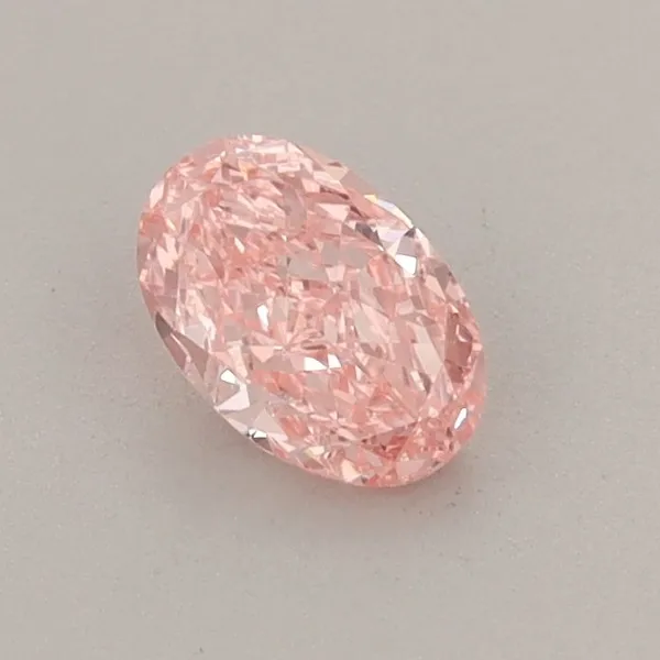 0.45ct OVAL Fancy Vivid Pink VVS2 Coloured Lab diamond
