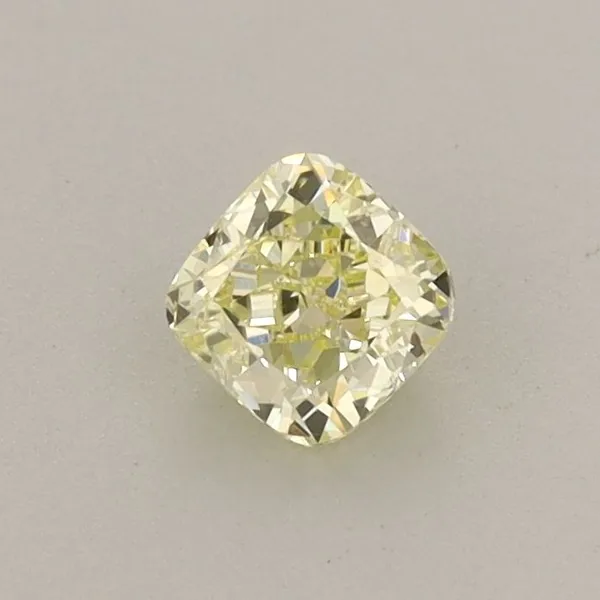 0.4ct CUSHION Fancy Light Yellow VVS1 Coloured Lab diamond