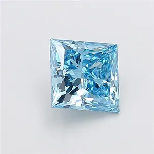 2.01ct PRINCESS Fancy Vivid Blue VS2 Coloured Lab diamond