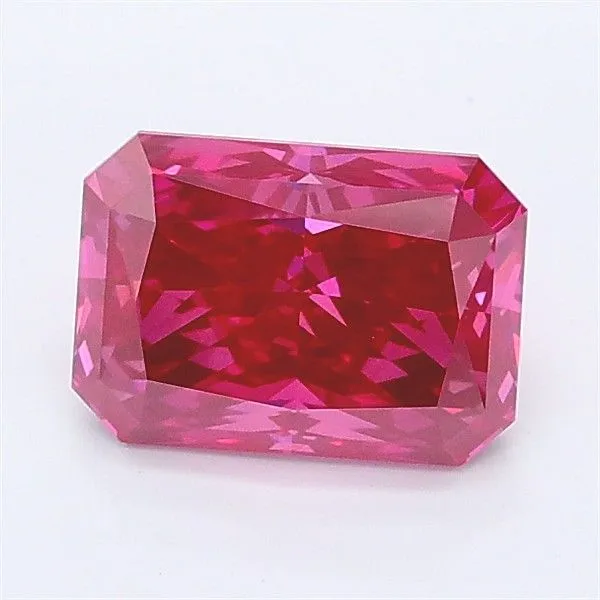 1.32ct RADIANT Fancy Vivid Pink VS1 Coloured Lab diamond