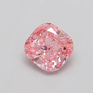 0.42ct CUSHION Fancy Vivid Pink VS2 Coloured Lab diamond
