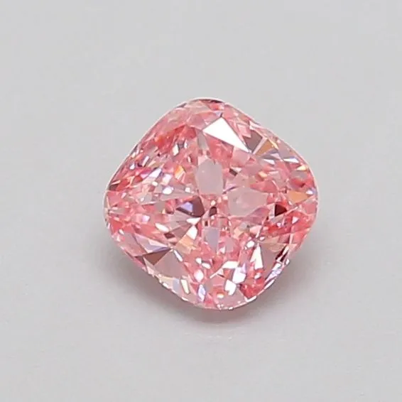 0.42ct CUSHION Fancy Vivid Pink VS2 Coloured Lab diamond