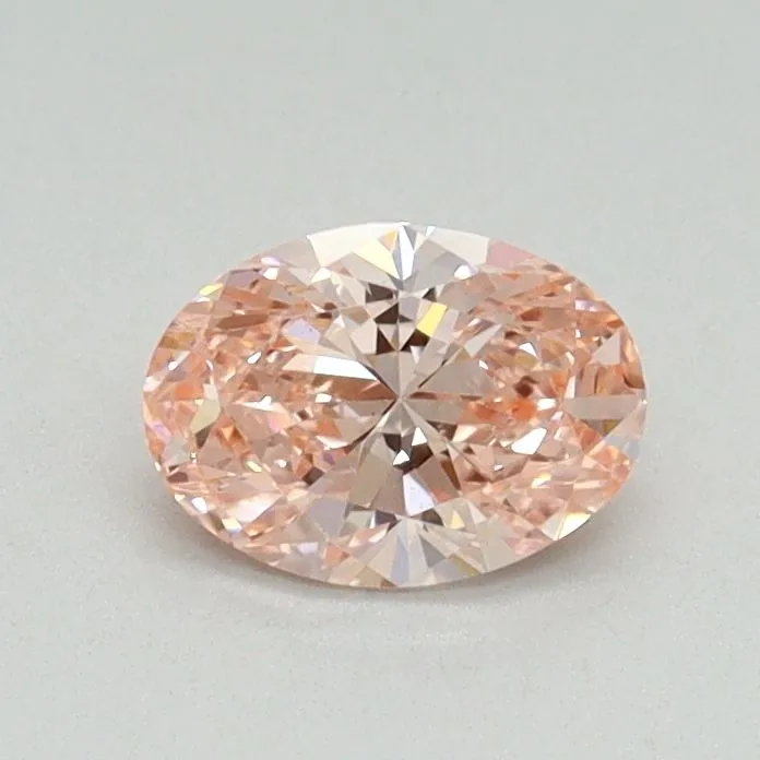 0.50ct OVAL Fancy Vivid Pink VS1 Coloured Lab diamond