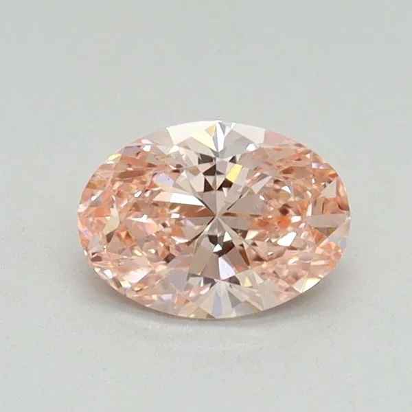 0.5ct OVAL Fancy Vivid Pink VS1 Coloured Lab diamond