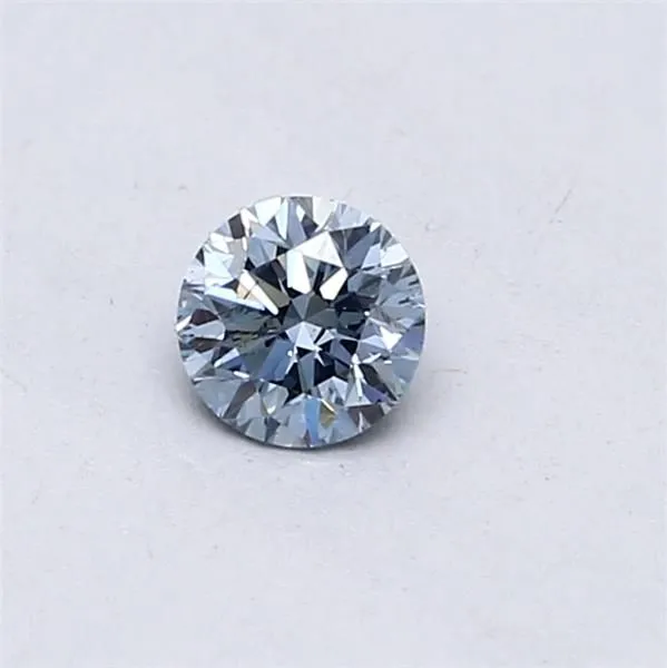 0.3ct ROUND Fancy Intense Blue SI2 Coloured Lab diamond