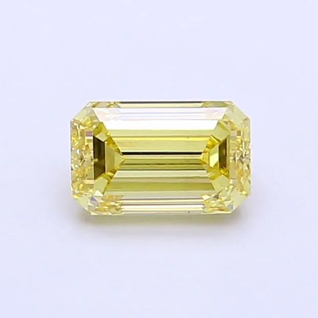 0.70ct EMERALD Fancy Intense Yellow VS1 Coloured Lab diamond