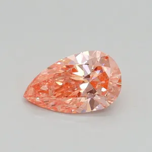 0.52ct PEAR Fancy Intense Pink SI2 Coloured Lab diamond