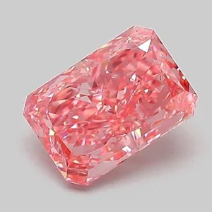 1.08ct RADIANT Fancy Vivid Pink VVS2 Coloured Lab diamond