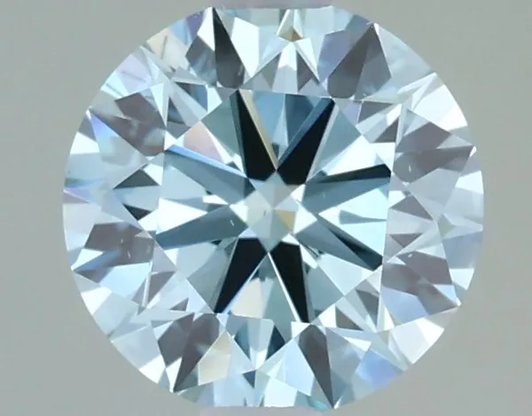 1.14ct ROUND Fancy Greenish Blue SI1 Coloured Lab diamond