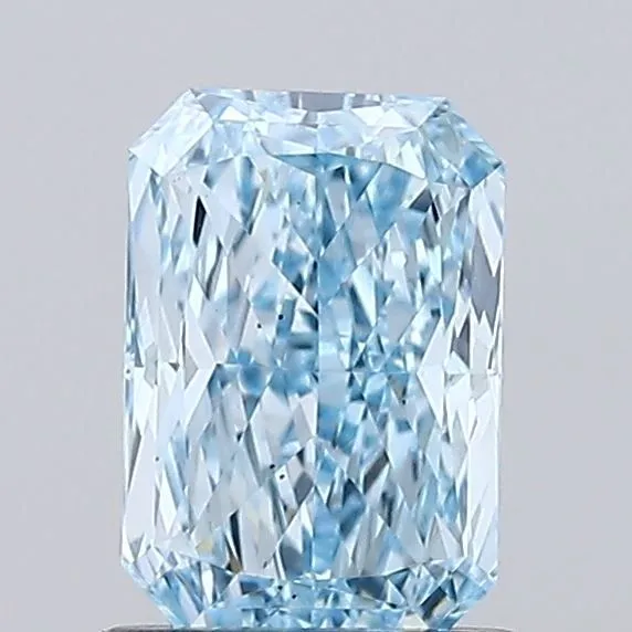 1.01ct RADIANT Fancy Vivid Blue VS1 Coloured Lab diamond
