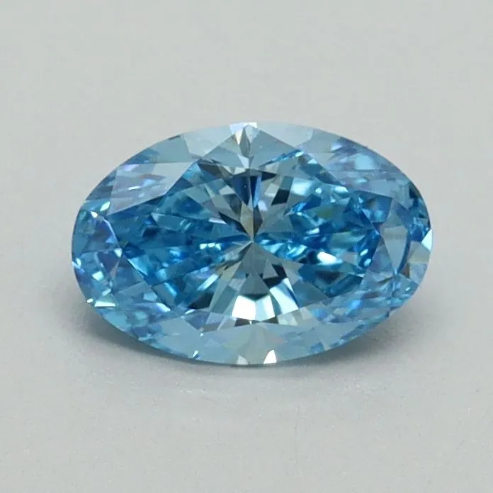 0.59ct OVAL Fancy Vivid Blue VS1 Coloured Lab diamond