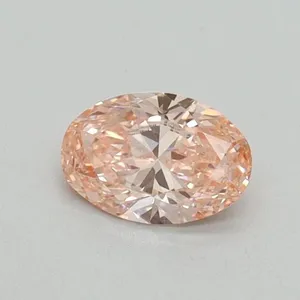 0.4ct OVAL Fancy Vivid Pink VS1 Coloured Lab diamond