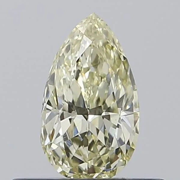 0.41ct PEAR Fancy Light Yellow VVS2 Coloured Lab diamond