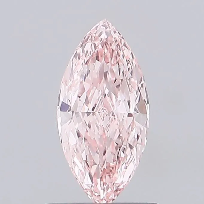 0.77ct MARQUISE Fancy Intense Pink VVS2 Coloured Lab diamond
