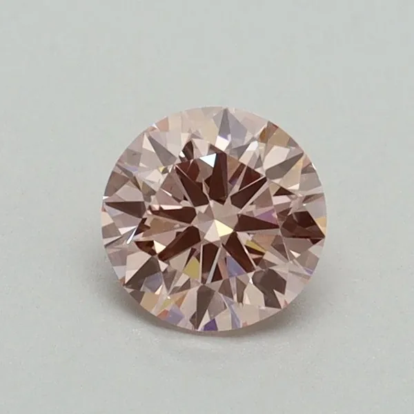 0.5ct ROUND Fancy Intense Pink VS2 Coloured Lab diamond
