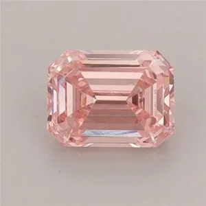 0.92ct EMERALD Fancy Vivid Pink VS1 Coloured Lab diamond