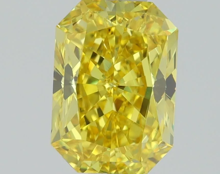 1.02ct RADIANT Fancy Vivid Yellow VVS2 Coloured Lab diamond