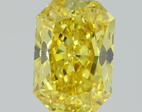 1.02ct RADIANT Fancy Vivid Yellow VVS2 Coloured Lab diamond