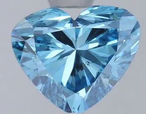 0.93ct HEART Fancy Vivid Blue SI1 Coloured Lab diamond