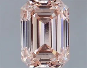 1.58ct EMERALD Fancy Intense Pink VS1 Coloured Lab diamond