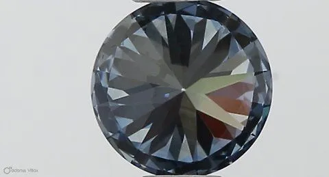 0.37ct ROUND Fancy Vivid Blue VS1 Coloured Lab diamond