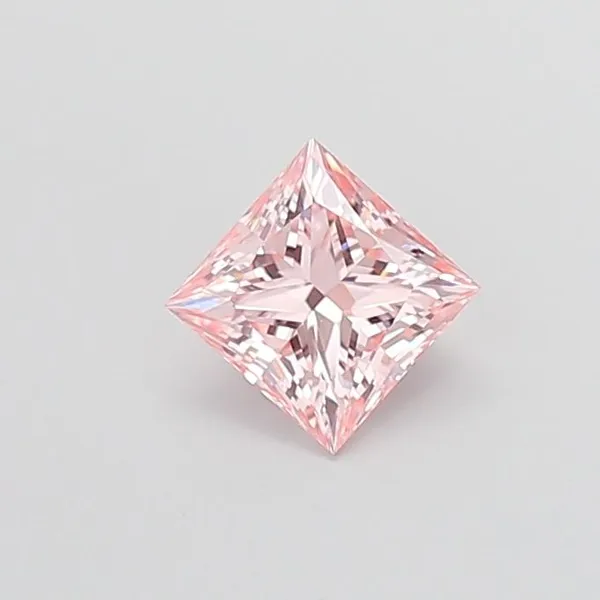 1.04ct PRINCESS Fancy Intense Pink VVS2 Coloured Lab diamond