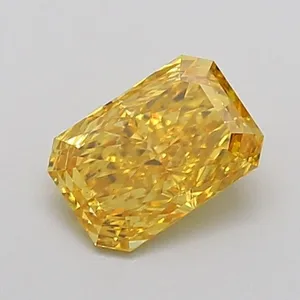 1.01ct RADIANT Fancy Vivid Yellow VS2 Coloured Lab diamond