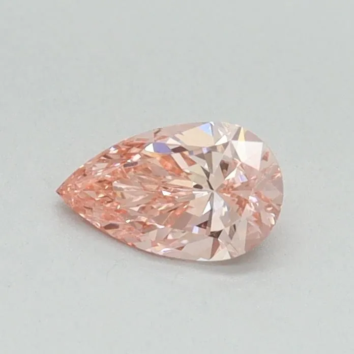 0.31ct PEAR Fancy Vivid Pink VVS2 Coloured Lab diamond