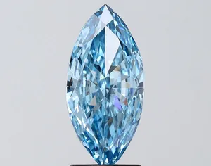 2.5ct MARQUISE Fancy Vivid Blue VS2 Coloured Lab diamond