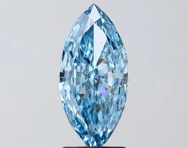 2.5ct MARQUISE Fancy Vivid Blue VS2 Coloured Lab diamond