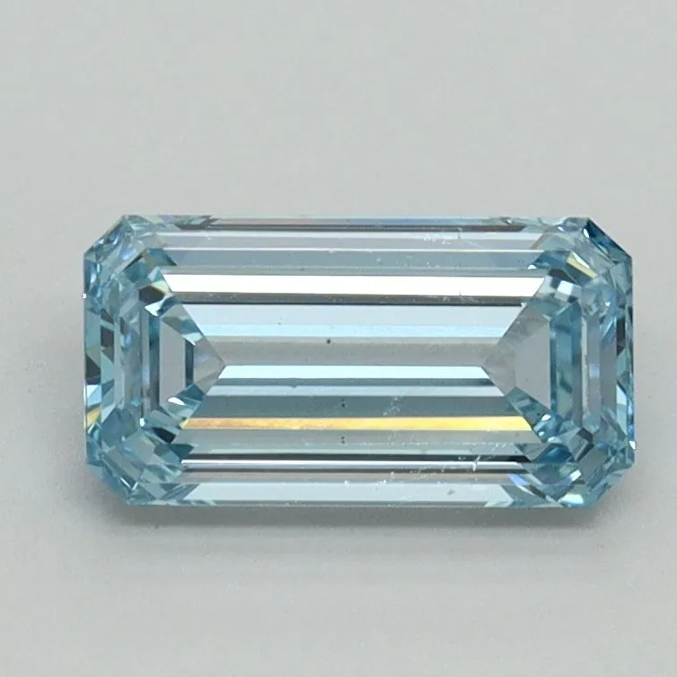 1.02ct EMERALD Fancy Intense Blue VS1 Coloured Lab diamond