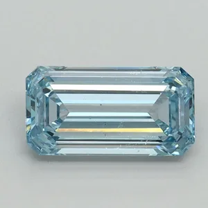1.02ct EMERALD Fancy Intense Blue VS1 Coloured Lab diamond