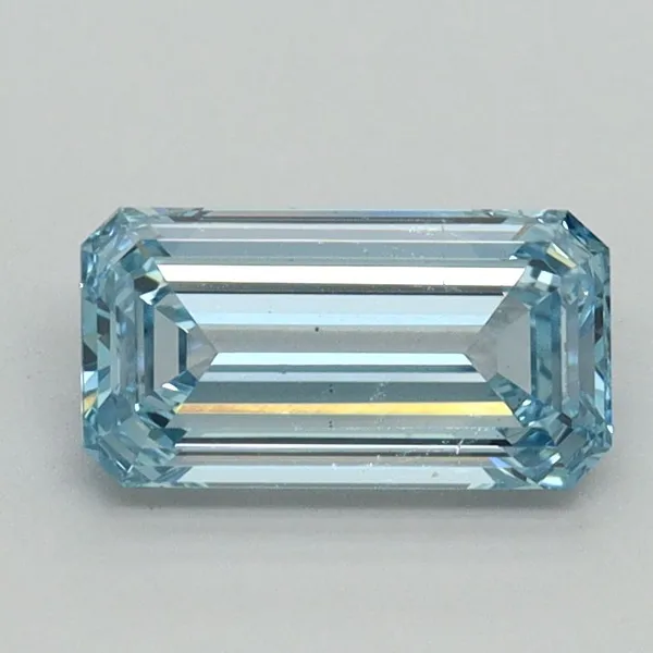 1.02ct EMERALD Fancy Intense Blue VS1 Coloured Lab diamond