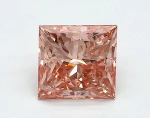 3.06ct PRINCESS Fancy Vivid Pink SI1 Coloured Lab diamond