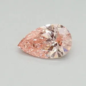0.3ct PEAR Fancy Vivid Pink VVS2 Coloured Lab diamond