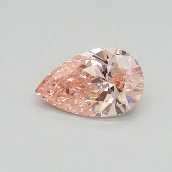 0.3ct PEAR Fancy Vivid Pink VVS2 Coloured Lab diamond