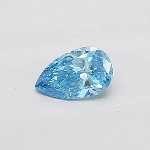 0.46ct PEAR Fancy Vivid Blue VS2 Coloured Lab diamond