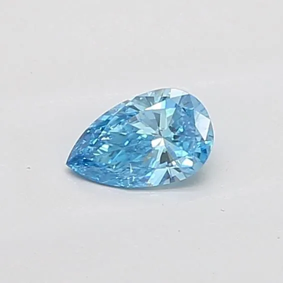 0.46ct PEAR Fancy Vivid Blue VS2 Coloured Lab diamond
