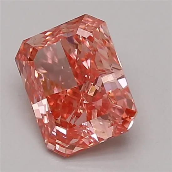 1.16ct RADIANT Fancy Vivid Pink SI1 Coloured Lab diamond