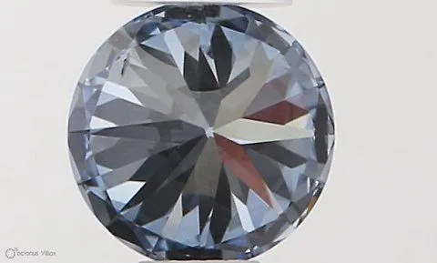 0.34ct ROUND Fancy Vivid Blue SI1 Coloured Lab diamond
