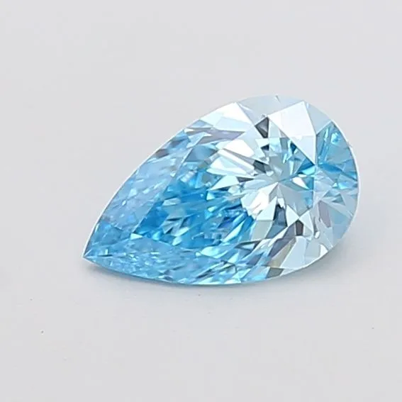 0.87ct PEAR Fancy Vivid Blue VVS2 Coloured Lab diamond