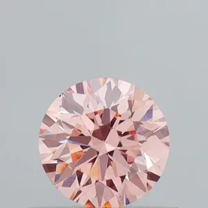 0.46ct ROUND Fancy Intense Brownish Pink VS2 Coloured Lab diamond