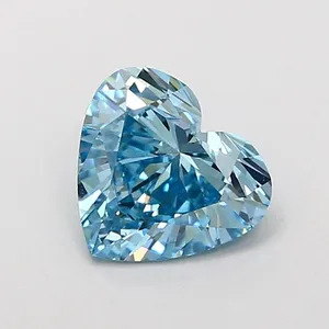 1.08ct HEART Fancy Vivid Blue VS1 Coloured Lab diamond