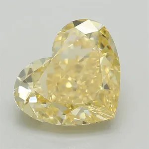 1.26ct HEART Fancy Vivid Yellow VVS2 Coloured Lab diamond