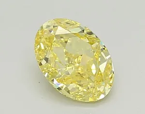 1.01ct OVAL Fancy Vivid Yellow VS2 Coloured Lab diamond